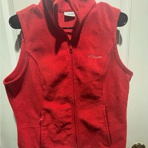 Columbia Red Fleece Vest